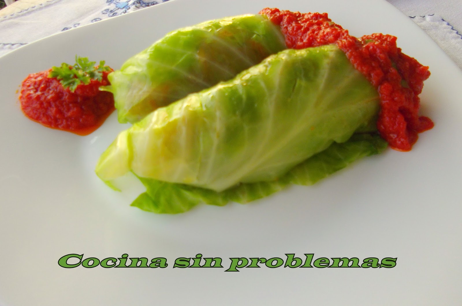 Col rellena de verduras